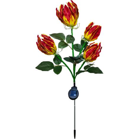 Lanterne Solaire Jardin - Fleur De Nénuphar Étanche - Pour Extérieur Jardin Terrasse Cour - Lot De 1 (1/5)