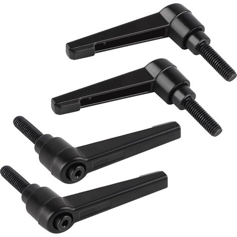 ® 4 Stück verstellbare Klemmgriffe M6, Schnellspannhebel aus Stahl mit 20-mm-Bolzen (1/5)