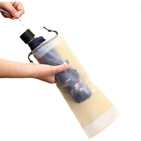 Sac de rangement transparent en plastique pour parapluies, étanche et imperméable, avec cordon de serrage, organisateur de parapluies pour la maison, accessoire d'emballage (1/2)