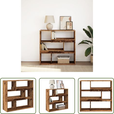 vidaXL Altholz - Bücherregal/Raumteiler Altholz-Optik 100x33x94,5 cm (1/5)