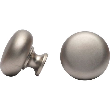 Möbelknopf Schubladenknopf Möbelknauf Knopf aus Metall nickel matt Höhe 27mm (1/2)