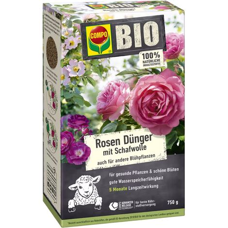 COMPO BIO Rosen Dünger mit Schafwolle - 750 g (1/2)