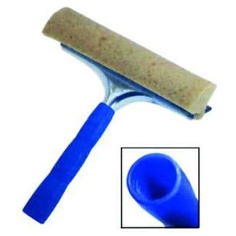 1 LAVAVETRI MANICO PLASTICA CM 25  NUOVO CON SPUGNA E GOMMA VETRATE FERR 115643