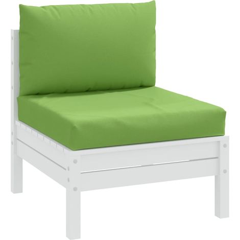 vidaXL Pallet Cushions 2 pcs Melange Green Fabric