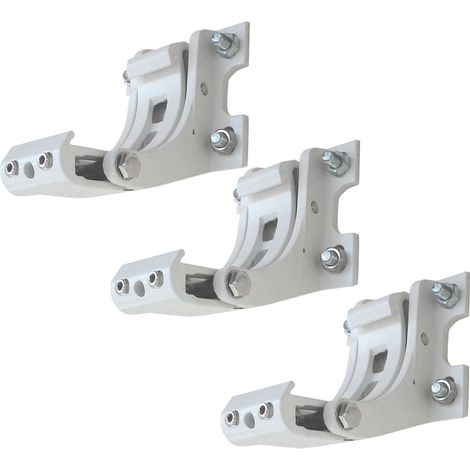 [NEUWERTIG] 3er-Set Wandhalterung für Markise HHG-606, Wandkonsole Wandmontage Adapter weiß (1/5)