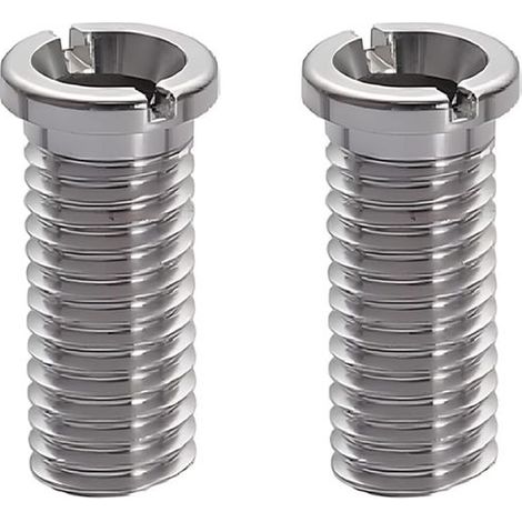 Deux vis creuses en acier inoxydable argenté, vis de bouchon de vidange, accessoires d'évier. (1/5)