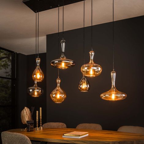Suspension design en verre transparent 7 lampes FARO (1/5)