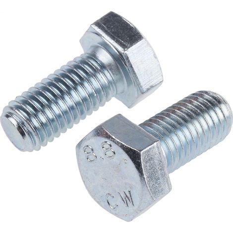 Vis à tête hexagonale, Acier Zingué, M14 x 30mm ( Prix pour Sachet de 25 )