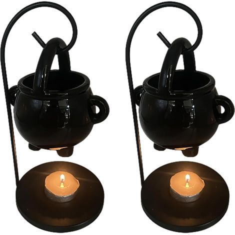 Lampe à parfum de sorcière, chaudière suspendue, brûleur à huile, brûleur de cire, photophore, chauffe-cire d'Halloween, diffuseur d'arômes pour huiles essentielles, brûleur de cire pour spa, yoga, (1/5)