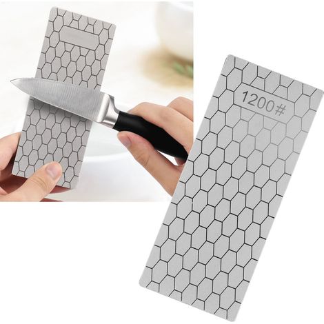 Disque à aiguiser carré en nid d'abeille pour affûter les couteaux de cuisine, pierre à aiguiser diamantée grain 1200 (1/5)