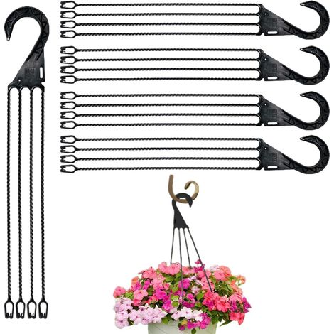 mit Blumentopf im Freien Gartenhaken Pflanzenhalter
