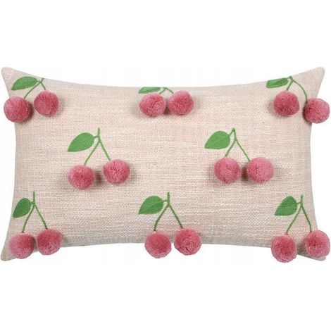 Bertoni-Arco Cojín Pompones Cereza 30 x 50 cm multi