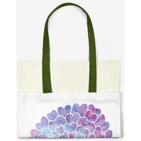Sac Shopping - Coton Réutilisable - 34 x 40 cm - Anses Longues Épaule - 1 Pièce (1/4)