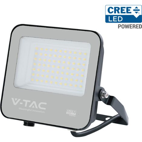 Projecteur LED Extérieur 50W 115lm/W CREE Chip V-TAC VT-4455 - 115 deg - Blanc neutre - 4000K (1/4)