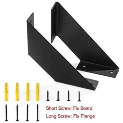 4 Pcs Equerre Etagere Murale, Equerre Metal de étagère Robuste, Equerre Fer Forge pour Etageres Bricolage 15cm