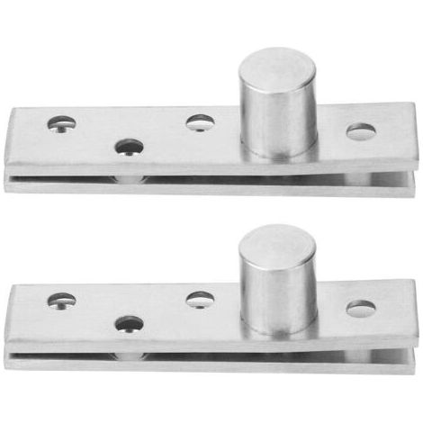 Paquet de 2 Charnières de Porte à Rotation à 360 degrés, Charnières à Pivot Dissimulées en Acier Inoxydable 75x17mm Haut de La Page(Eccentric Pivot) (1/5)