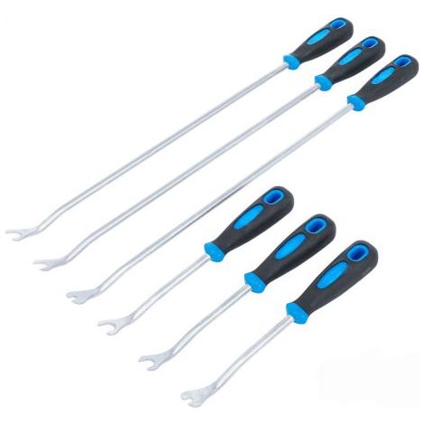 Set 6pz leva rimozione trim clip tappezzeria pannelli auto staccabottoni 21136 (1/5)