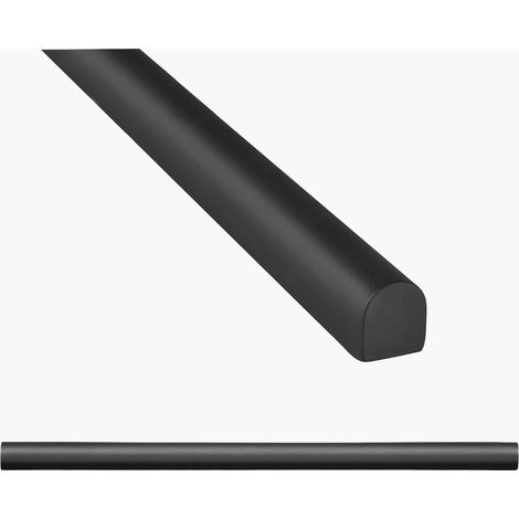 (Pack of 5) Nichetiles Trendy Handmade Metal Iron Black 1.5cm. x 30cm. Pencil Bullnose Border Wall Tile Trim