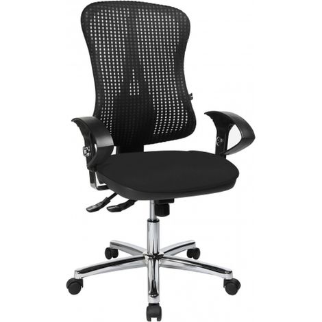 Topstar Bürostuhl / Drehstuhl HJH SOLUTION DELUXE AL.U2 chrom schwarz (1/2)