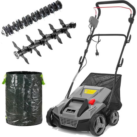 Teasel Scarificateur Emousseur 2w1, 1800w, Scarificateur Électrique Avec Largeur De Travail 38 Cm - Profondeur De Travail Réglable Sur 5 Niveaux De -12 Biz + 6 Mm (1/5)