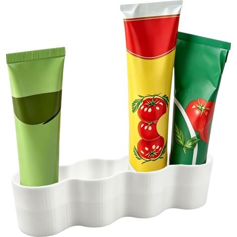 Kühlschrank-Tubenhalter, Organizer für 4 Saucen (16-18 mm) (1/5)