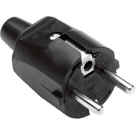 Prise Mâle Perel Noire Connecteur Robuste Pour Raccordement électrique Sécurisé. - Perel (1/4)