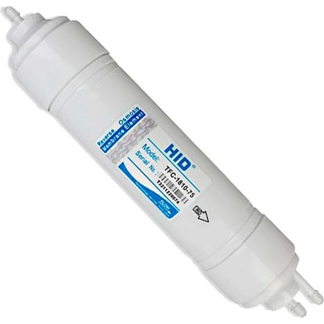 HID Membrana Osmosis Inversa Encapsulada 75 GPD – Conexión Rápida Espiga 1/4", Película Dow Chemical