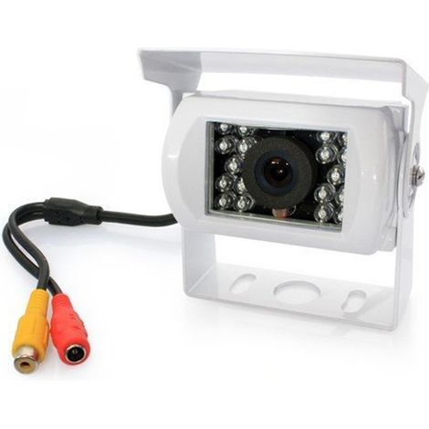 TRADE SHOP - Telecamera Retrocamera Per Auto Infrarossi Ahd 2.8mm 18 Led Ip67 Zoom Focus Pal -