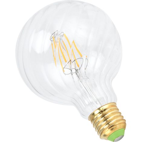Ampoule LED Filament G95 E27 4W Varivable Dimmable, Blanc Chaud Transparent, Décor Salon Café Hôtel, Ampoule Vintage Économique (1/5)