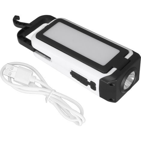 Lampe travail LED – 6 modes – pliable rotative – haute luminosité – double source – chargement USB – avec câble (1/5)