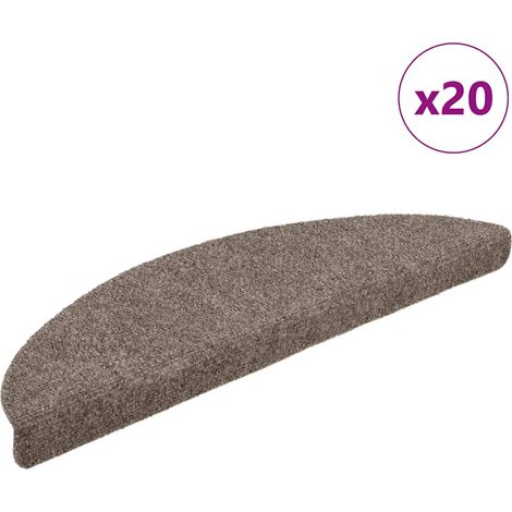 Stufenmatten Selbstklebend 20 Stk. 56x17x3 cm Beige Halbrund