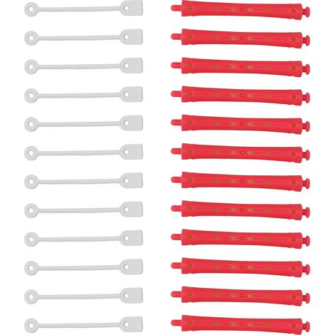 Lot de 12 bigoudis en plastique pour permanente, effet « effet froid », pour salon de coiffure. (1/5)