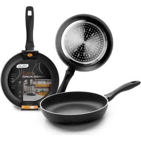 ibili Fusion padella antiaderente 28 cm argento