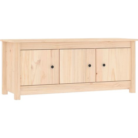 Armoire à Chaussures, Meuble Étagère de Rangement, 110x38x45,5 cm Bois de pin massif OIB6540E (1/5)