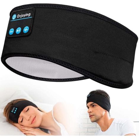 Schwarzes Bluetooth-Schlaf-Kopfhörer-Stirnband (1/5)