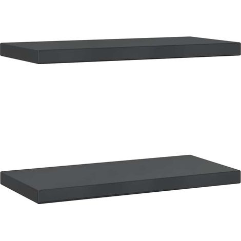 Maison Exclusive - Wandregale 2 Stk. 50x23,5 cm Schwarz Edelstahl
