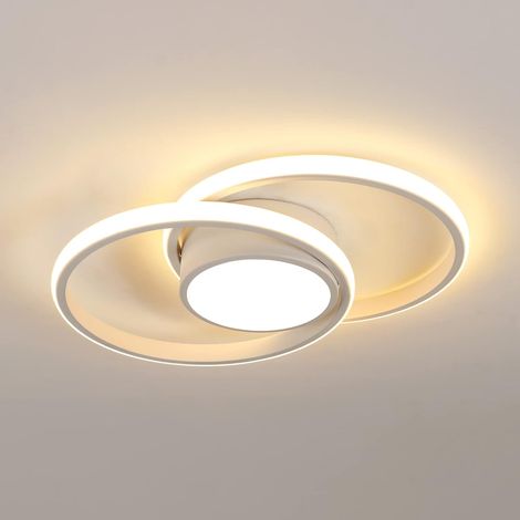 COMELY Plafonnier LED Moderne pour Salon, Luminaire de Plafond pour Cuisine, Lampe de Plafond Ronde pour Chambre et Salon, Diamètre 40cm - 42W - Blanc - Lumière Chaude 3000K (1/5)