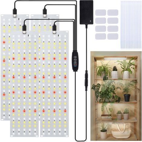 Lampe de Plante LED à Spectre Complet 135 LED x 4 pièces Lampe de Plante pour Plantes d'intérieur Lampe de Croissance de graines Lampe de Croissance pour Plantes avec minuterie 10 Types de luminosité (1/5)