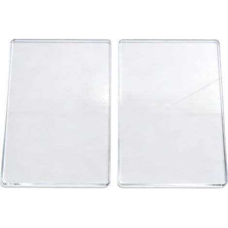 2 plaques de découpe standard en polycarbonate transparent, 15,3 x 25,3 cm (1/5)