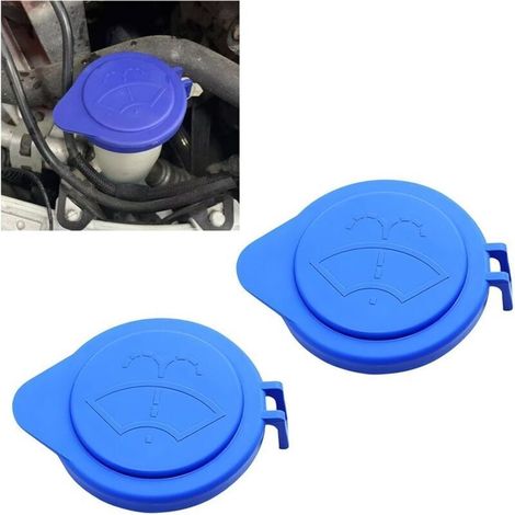 2 Pièces Bouchon Bouteille Réservoir Pare-Brise, Universel Couvercle Liquide Essuie-Glace, Facile a Installer Bouteille D'eau De Lavage Réservoir Remplacement Auto Washing Cap(Dur) (1/5)