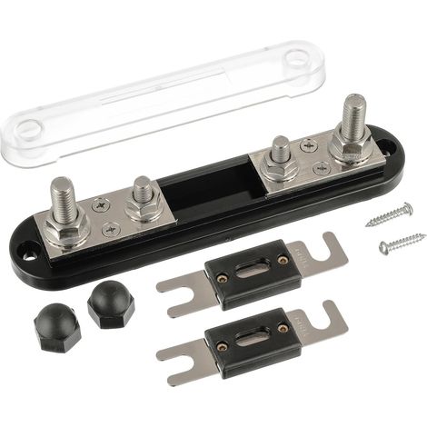 ANL Fuse Holder with 600 Amps ANL Fuse, ANL Assurance Box with 2 x 600 Amp ANL Fuses M10 Stud Terminal, Maximum Current 750A Suitable for Truck, Car, Boat, etc. (1/5)