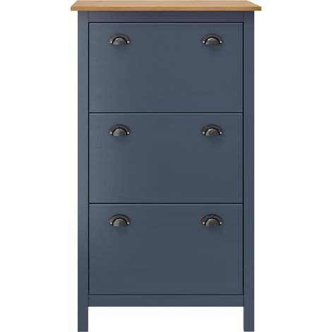Maison Exclusive - Mueble zapatero Hill madera pino gris 72x35x12 (1/5)