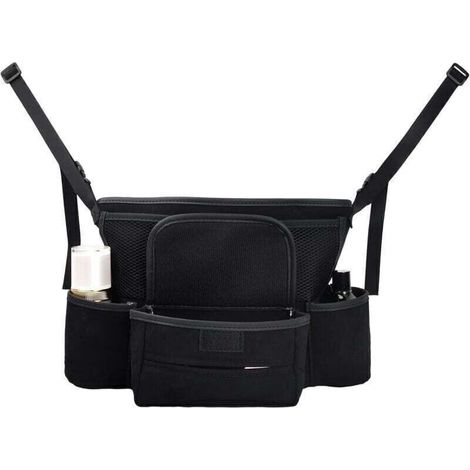 Organisateur de Rangement pour Siege Voiture, Sac Rangement Suspendu Voiture Entre Siege Avant avec Support de Sac à Main Pour Boire Téléphone Tissu, Protection de Dossier Voiture, 36x25cm,de (1/4)