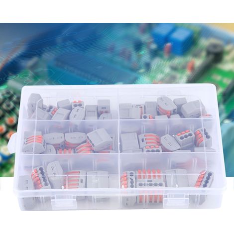 60 Stück Federklemmen PCT-212, 213, 215 für elektrische Kabel, Schnellverbinder, 2/3/5-polig (1/5)