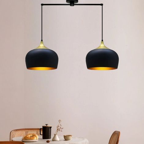 bamyum Suspension Luminaire Rétro en Metal de 30 cm, Lustre de Salon Vintage, Éclairage de Plafond pour Chambre, Cuisine, Lampe Suspendue
