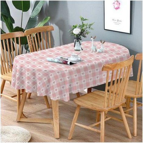 1 Nappe ovale,Imperméable,Antitache,Polyester,Motif floral,Salle à manger (1/3)