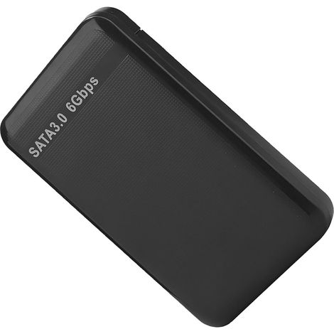 Boîtier de Disque Dur III 2,5 Pouces 6 Gbit/s Boîtier SSD/HDD Externe USB 3.0 UASP, Mobile Rouge, échange à Chaud Outil pour 6 to (Black) (1/5)