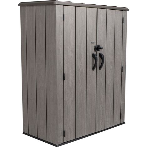 Armoire de jardin 1,93m³ – ARM1407MA – Polyéthylène haute densité – Dimensions 143x78,6x174,5cm – Résistante aux intempéries – Habrita Foresta (1/6)