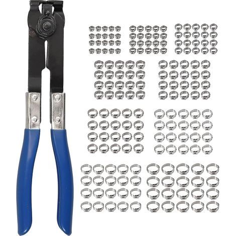 180pcs collier de serrage à une oreille, colliers de serrage en acier inoxydable 304 certifiés TUV, viroles pour tuyau d'eau chaude intérieur, tuyau de climatisation (1/5)