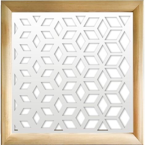 METAMORPHOSIS - Modules décoratifs en bois et PVC - Dimension : 48x48 cm - Couleur : blanc